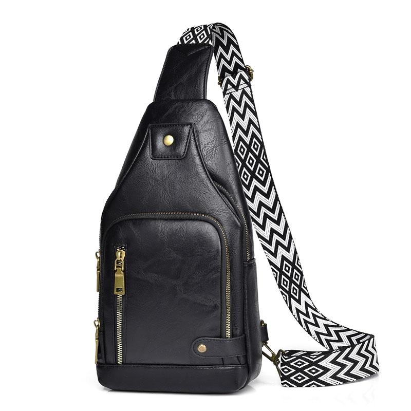 Versatile Single Shoulder Chest Bag For Motorcyclists - Light Brown