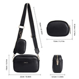 Small Square Pu Crossbody Bag For Women High Capacity - Black - 45-Degree Angle