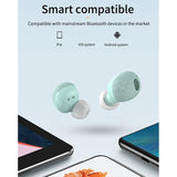 Wireless Bluetooth Earphones with 5d Sound and Magnetic Charging Box - Cherry Blossom Pink - 45-Degree Angle