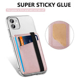 Pu Leather Phone Card Holder With Bracket Multifunctional - Rose Gold - Close-Up Angle