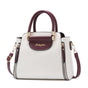 Large Capacity Women Colorblock Crossbody Bag - White