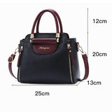 Large Capacity Women Colorblock Crossbody Bag - White