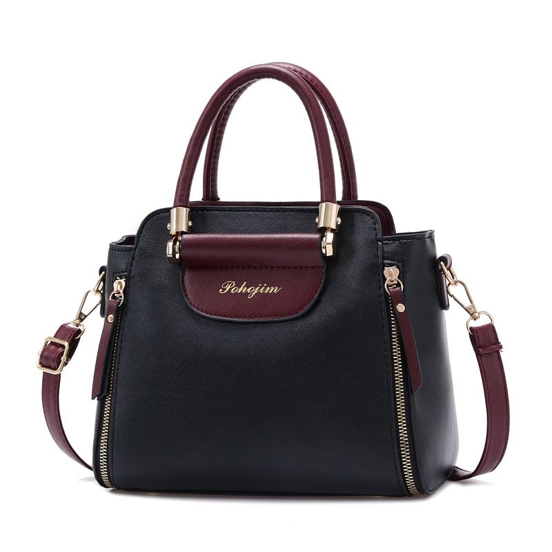 Large Capacity Women Colorblock Crossbody Bag - White
