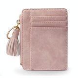 Compact Card Holder With Large Capacity Cute Mini Coin Purse - Pink