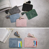 Compact Card Holder With Large Capacity Cute Mini Coin Purse - Pink - Close-Up Angle