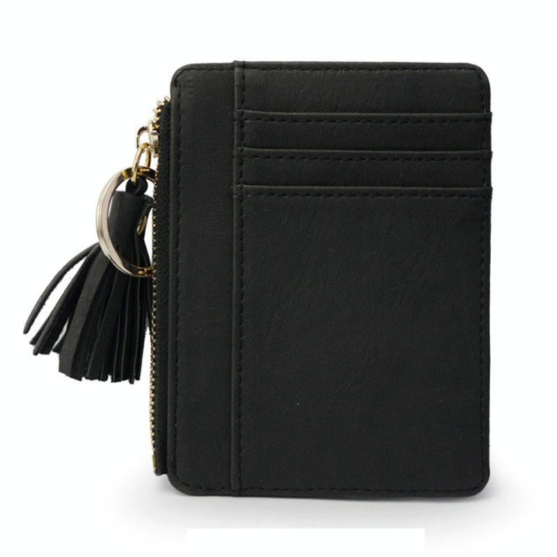 Compact Card Holder With Large Capacity Cute Mini Coin Purse - Pink