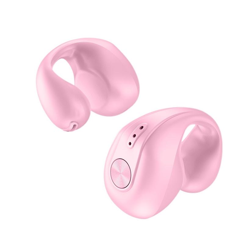 Wireless Dual Ear Bone Conduction Bluetooth Earphones - Mini Sport Clip - White