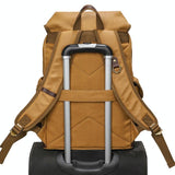 Travel-ready Retro Canvas Backpack - Spacious Design - Yellow - Extra Image