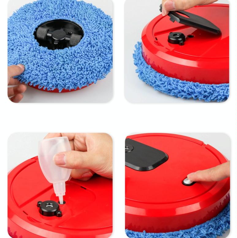Smart Mopping Robot with Humidifier & Aroma Diffuser - Red