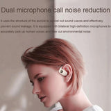 Wireless Dual-mic Bluetooth Earphones with Noise Reduction and Led Display - Skin-Colour