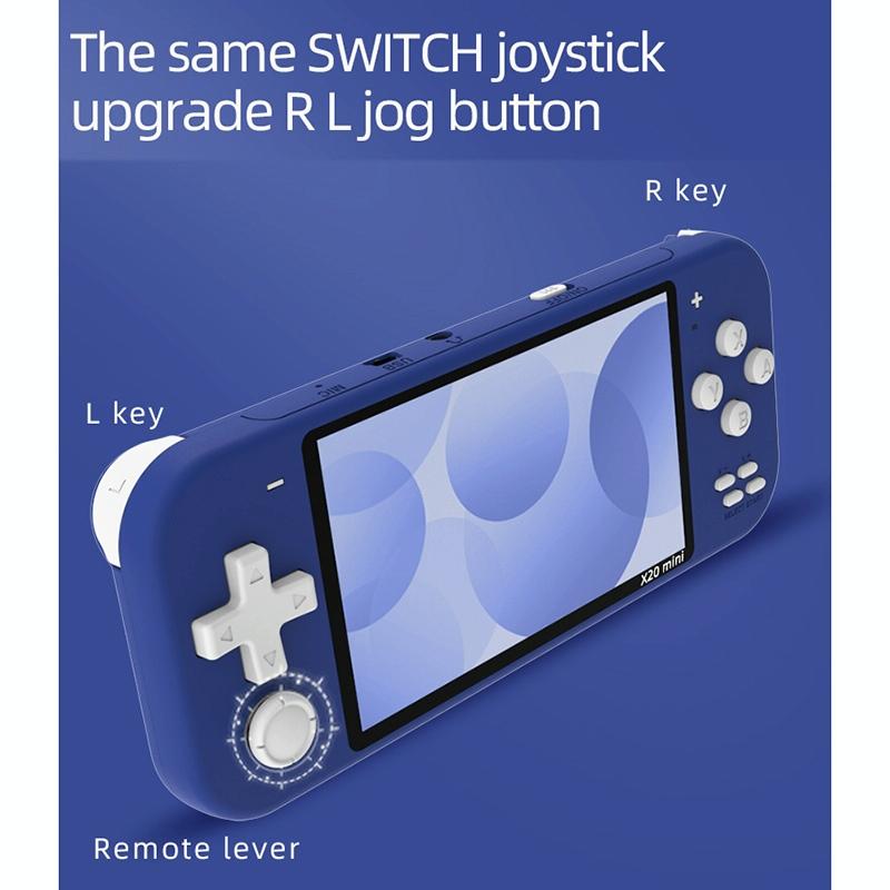 8Gb Handheld Game Console With 4.3 Screen - X20 Mini Classic Games - Blue
