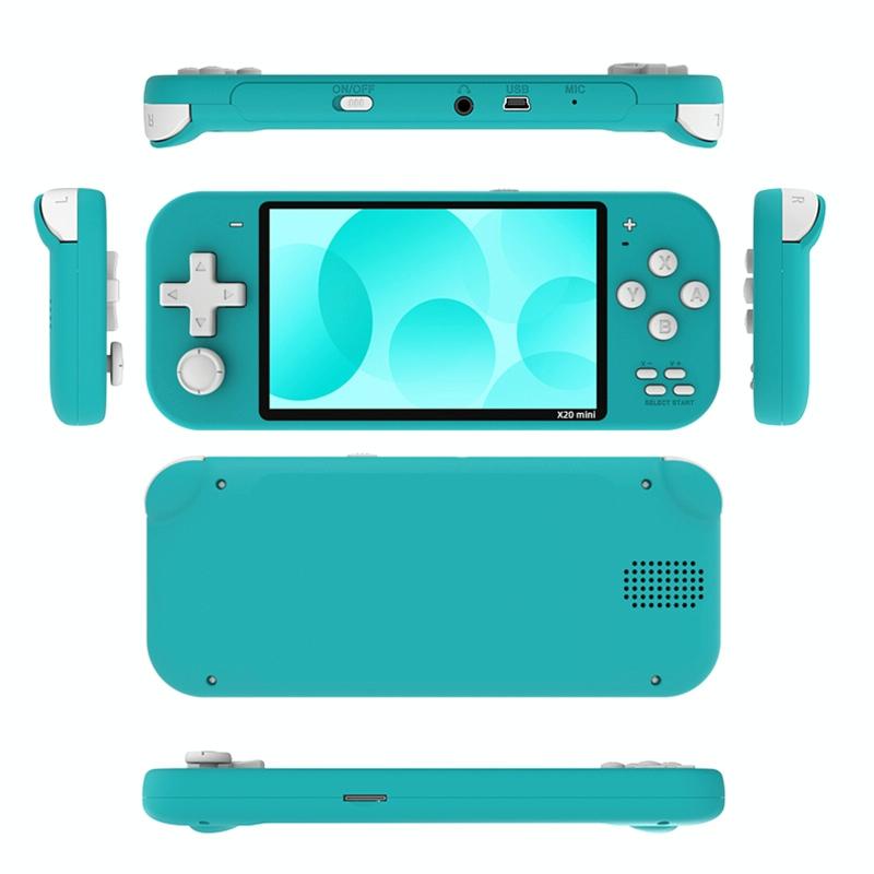 8Gb Handheld Game Console With 4.3 Screen - X20 Mini Classic Games - Blue