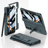 For Samsung Galaxy Z Fold4 5G Foldable Phone Case With Magnetic Closure And Pen Slot - Compact And Convenient - Wine Red