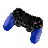 Wireless Bluetooth Gamepad for Ps4 - Dual Vibration Touch Screen Light Audio - 2 Pcs - Black - Side View