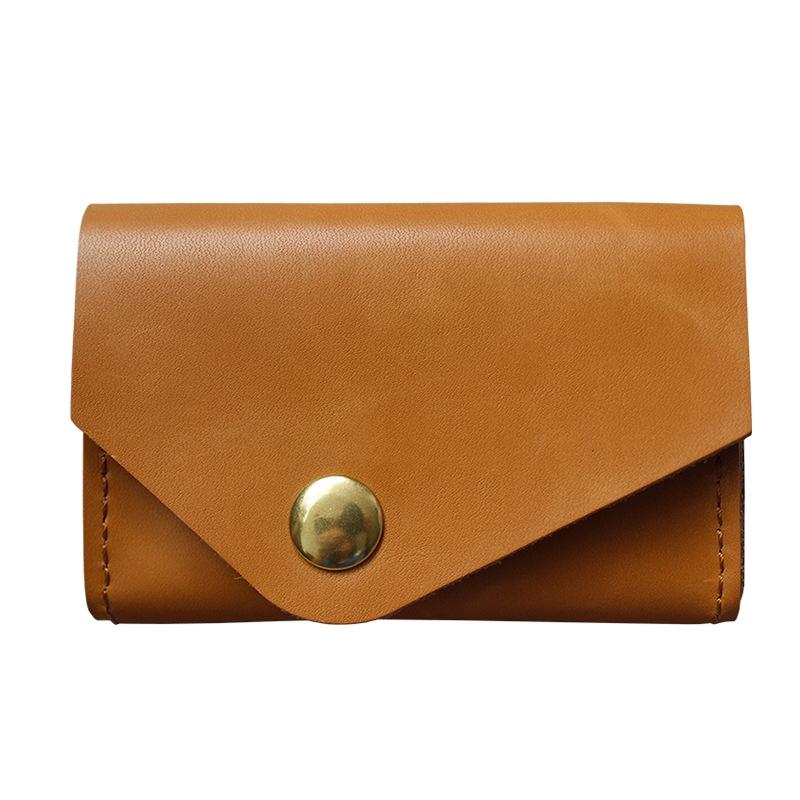 Waterproof Leather Card Holder Durable & Stylish - Brown