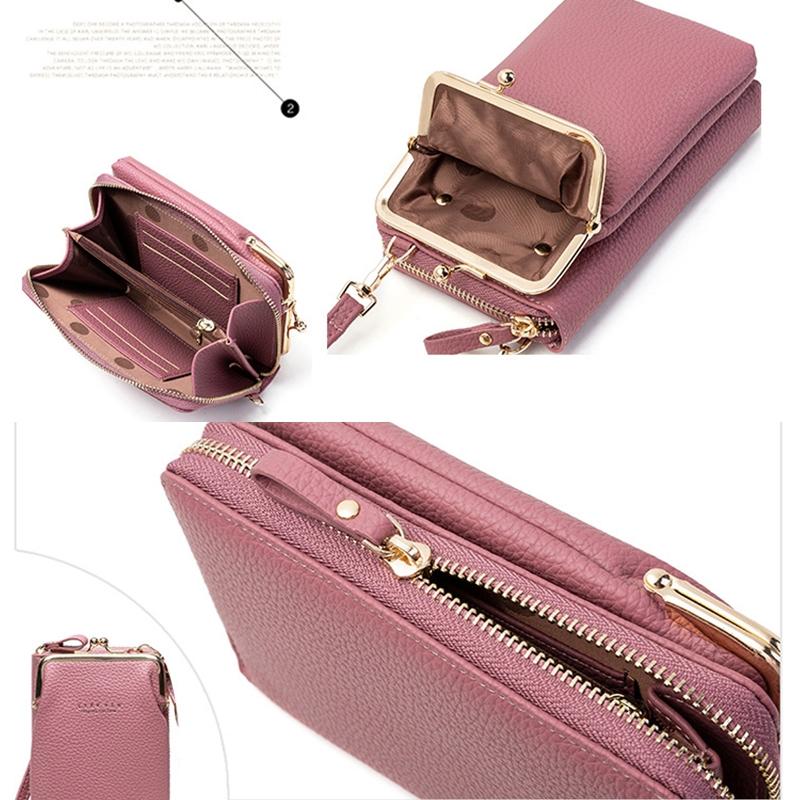 Stylish Pebbled Shoulder Bag For Women - Green