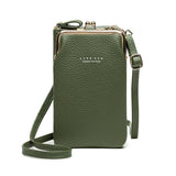 Stylish Pebbled Shoulder Bag For Women - Green - Extra Image