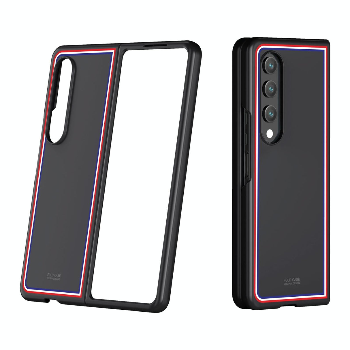 For Samsung Galaxy Z Fold4 5G Frosted Skin Case - Slim & Stylish - Green Color Bar