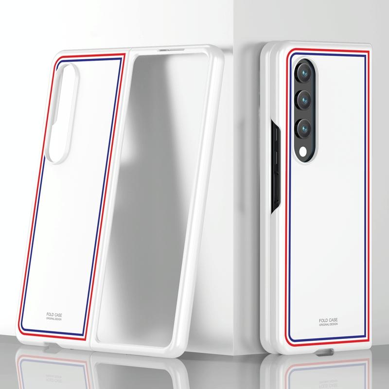 For Samsung Galaxy Z Fold4 5G Frosted Skin Case - Slim & Stylish - Green Color Bar