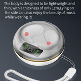 Mini Invisible Bluetooth Earphones with Charging Case - Pink - Top-Down View