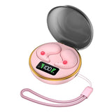 Mini Invisible Bluetooth Earphones with Charging Case - Pink - Extra Image