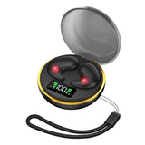 Mini Invisible Bluetooth Earphones with Charging Case - Pink