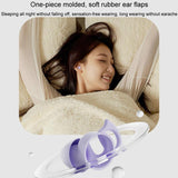 Comfortable Wireless Bluetooth Earphones - Noise Canceling - Purple - 45-Degree Angle