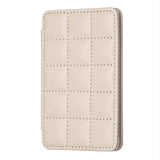 Grid Pattern Card Bag Sticker For Mobile Phones - Black - Close-Up Angle
