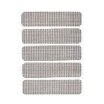 5-piece Self-adhesive Mosquito Stickers for Screen Windows with Drain Holes - Black