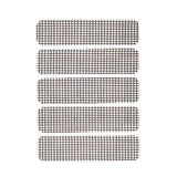 5-piece Self-adhesive Mosquito Stickers for Screen Windows with Drain Holes - Black