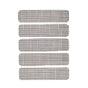 5-piece Self-adhesive Mosquito Stickers for Screen Windows with Drain Holes - Black