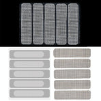 5-piece Self-adhesive Mosquito Stickers for Screen Windows with Drain Holes - Black