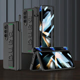 For Samsung Galaxy Z Fold4 5G Shockproof Magnetic Fold Case With Wrist Strap - Black - Extra Image
