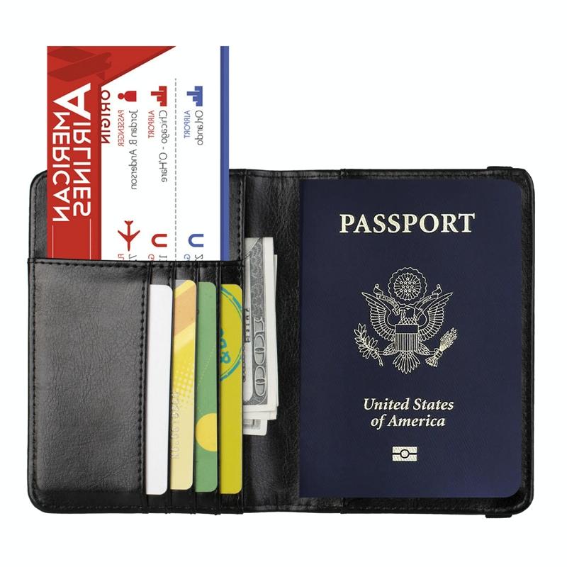 Multi Card Passport Holder Anti Magnetic Wallet - Wine