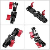 360 Degree Rotating Mount Adapter for Gopro Hero11 - Aluminium Alloy - Black - Close-Up Angle