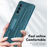 For Samsung Galaxy Z Fold4 5G Shockproof Secure Hinge Phone Case - Blue - Extra Image