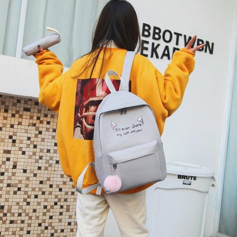 Versatile 4-piece Travel Backpack Set - Pink