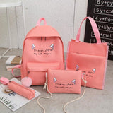 Versatile 4-piece Travel Backpack Set - Pink - Extra Image