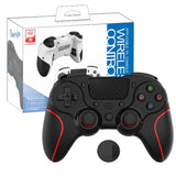 Bluetooth Gamepad for Ps4 Pro with Dual Vibration and Six-axis Control - Black White - Low Angle