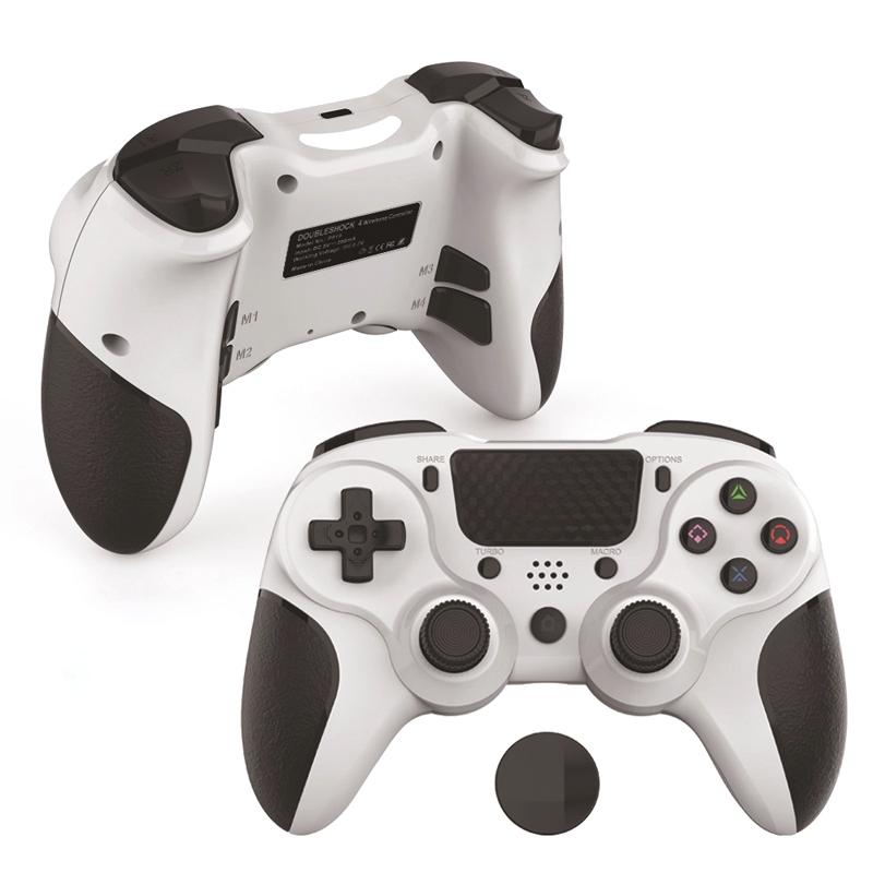 Bluetooth Gamepad for Ps4 Pro with Dual Vibration and Six-axis Control - Black White