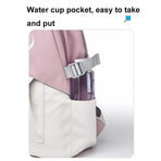 Large Splash Proof Backpack For Outings & School - Gray Blue