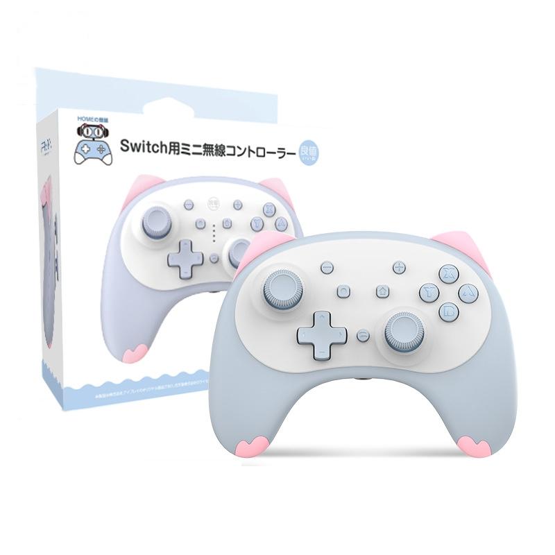 Cat Shaped Wireless Tooth Handle for Nintendo Switch - Black White