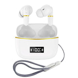 Wireless In-ear Earphones with Digital Charging Case - J2 - Pink - Front View