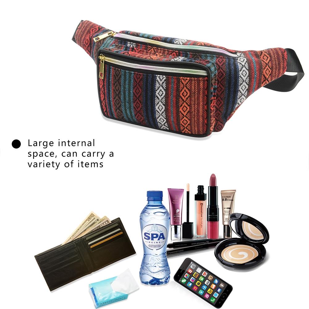 Boho Ethnic Style Waist Bag 34 X 15Cm - Style-C