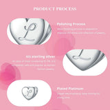 925 Sterling Silver Platinum Plated Love Letters Diy Beads In - V - Top-Down View
