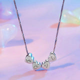 925 Sterling Silver Platinum Plated Love Letters Diy Beads In - V - Rear View