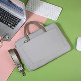 13-13.3 Inch Laptop Bag Crossbody Briefcase In Oxford Cloth - Blue - 13 - 13.3 Inch - Front View