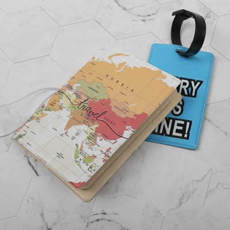 Passport Cover For Travel Abroad 3D Map Design - Ma