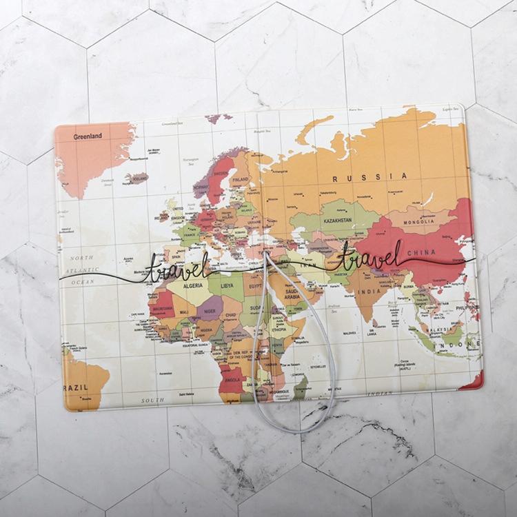 Passport Cover For Travel Abroad 3D Map Design - Ma