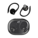 Wireless Earphones with Digital Display and Charging Case - Pink - Front View